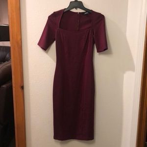 Lulu’s midi square neck knit dress